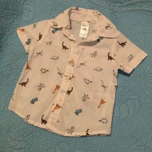 Carter’s boys button shirt dinosaurs 3M